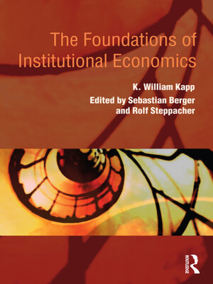 cover image of The Foundations of Institutional Economics